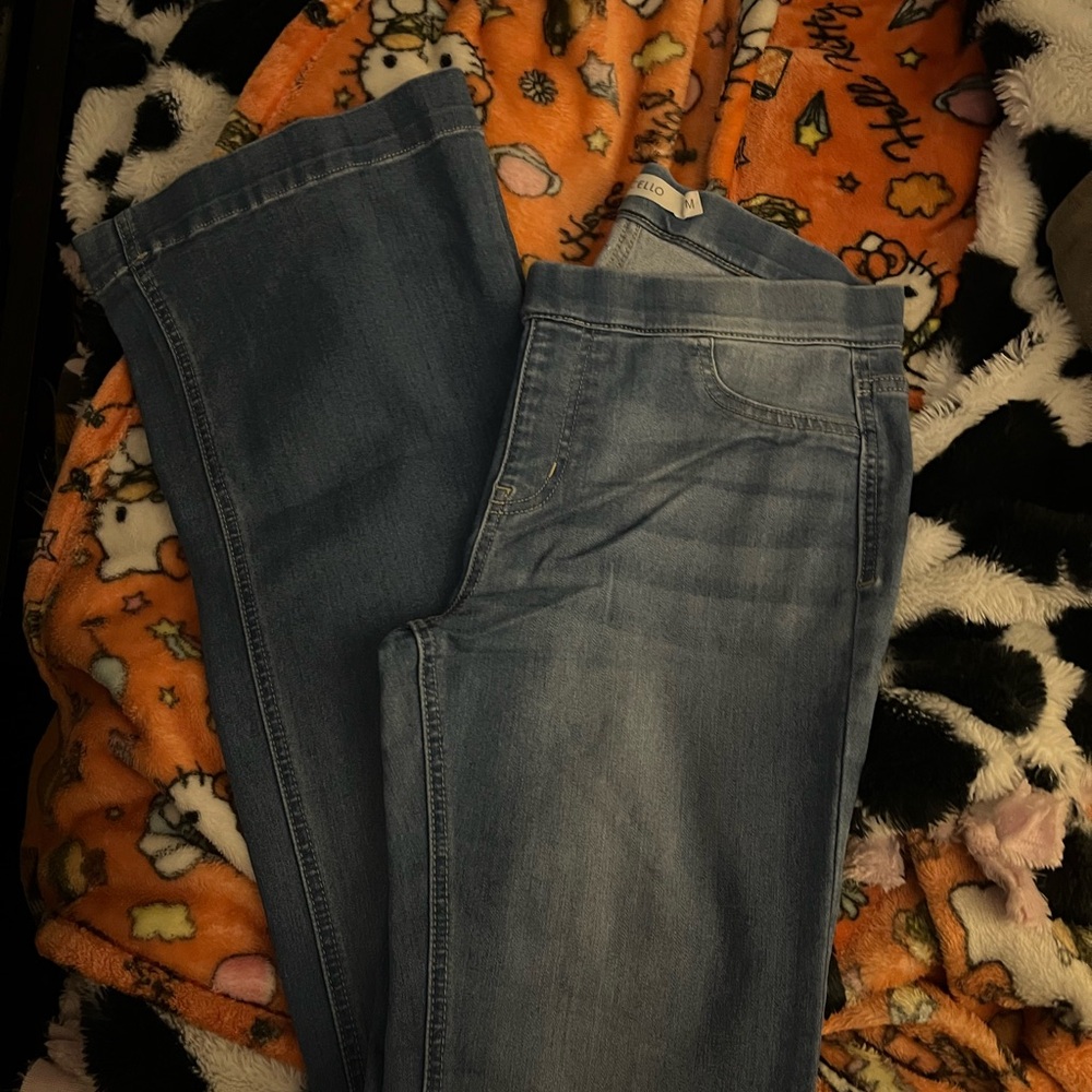Flare Bottom Blue Denim Jeans